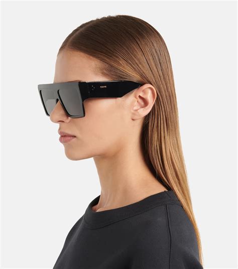 celine zz sunglasses black|Celine flat top sunglasses black.